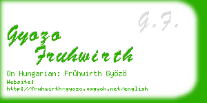 gyozo fruhwirth business card