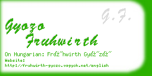 gyozo fruhwirth business card